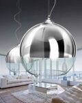 Lampa wisząca Silver Ball 35 AZzardo LP-5034L  AZ0732 kula w kolorze chromu i transparentnego szkła - 2