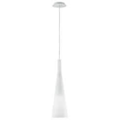 Lampa wisząca Milk SP1  Ideal Lux 026787 Klosz wykonany jest z białego szkła oprawa z metalu w kolorze białym
