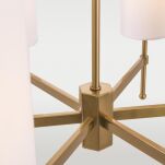 LAMPA WISZĄCA DENVER P06970WH AU ELEGANCKA ZE ZŁOTYM KORPUSEM I TRADYCYJNYMI BIAŁYMI ABAŻURAMI COSMO LIGHT  - 2