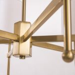 LAMPA WISZĄCA DENVER P06970WH AU ELEGANCKA ZE ZŁOTYM KORPUSEM I TRADYCYJNYMI BIAŁYMI ABAŻURAMI COSMO LIGHT  - 3