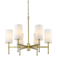 LAMPA WISZĄCA DENVER P06970WH AU ELEGANCKA ZE ZŁOTYM KORPUSEM I TRADYCYJNYMI BIAŁYMI ABAŻURAMI COSMO LIGHT 