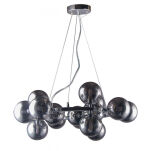 Lampa wisząca Marbelio PND-6161-15 CH+SM Italux chrom dymione szkło - 2