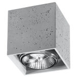 PLAFON  VALDE BETON LOFTOWE OŚWIETLENIE KOSTKA  SZARY Nowoczesna SL.0646 SOLLUX LIGHTING  - 2