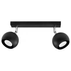 PLAFON OCULARE 2 Czarny  SOLLUX  Lampa Ścienna NOWOCZESNY stal  SL.0444 metalowa lampa  SOLLUX LIGHTING 