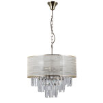 Stylowa lampa wisząca Torreia PND-45660-8 Italux antyczny mosiądz - 2