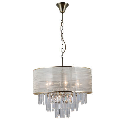Stylowa lampa wisząca Torreia PND-45660-8 Italux antyczny mosiądz