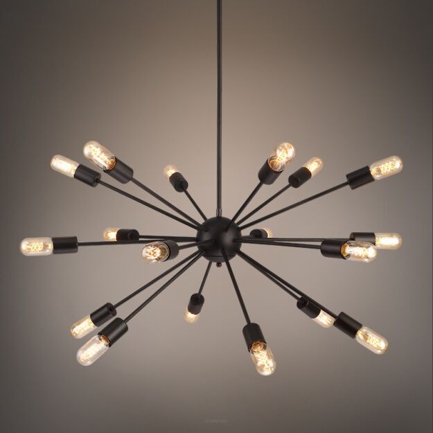 Lampa wisząca Orbit AZzardo 40446-18BK AZ1657  nietypowy kształt czarna futurystyczna