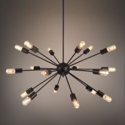 Lampa wisząca Orbit AZzardo 40446-18BK AZ1657  nietypowy kształt czarna futurystyczna