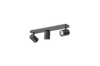 Lampa sufitowa natynkowa EXO 3 AZ3197 Azzardo czarna 3 źródła światła na podłużnej podsufitce  - 2
