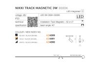 Reflektor do szyny NIKKI TRACK MAGNETIC 3W AZZARDO AZ4591 LED ruchomy złoty - 3