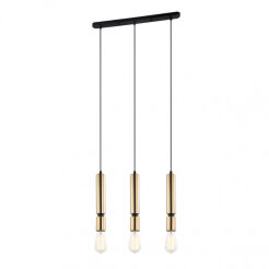Lampa wisząca TORLA PEN-5041-3-BKBR Italux 3 MOSIĘŻNE TUBY NA LISTWIE ŻARÓWKI BEZ KLOSZA 