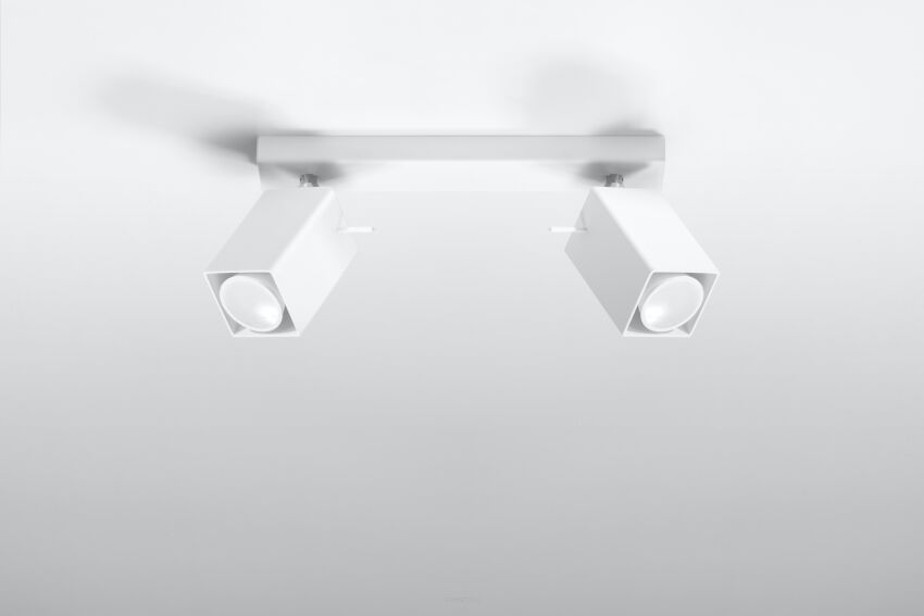Regulowana Lampa sufitowa listwa MERIDA 2 biała SL.0096 SOLLUX LIGHTING nowoczesny klosze prostokątne