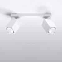 Regulowana Lampa sufitowa listwa MERIDA 2 biała SL.0096 SOLLUX LIGHTING nowoczesny klosze prostokątne