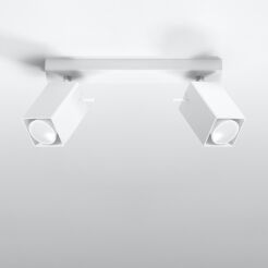 Regulowana Lampa sufitowa listwa MERIDA 2 biała SL.0096 SOLLUX LIGHTING nowoczesny klosze prostokątne