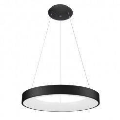 Lampa wisząca GIULIA 5304-880RP-BK-3 Italux OKRĄGŁA CZARNA O ŚREDNICY 80 CM LED 80W 3000K