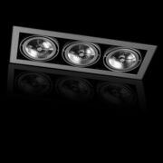 Oprawa wpuszczana SQUARES 111x3 AR111 prostokąt potrójna ramka AQform 30713