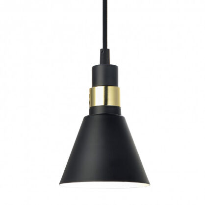 Lampa wisząca Biagio MD-H16079BL-1 CZARNA  Italux skandynawski styl