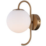 KINKIET GELA WL-5500-1-HBR Italux ZŁOTA LAMPA ŚCIENNA TRADYCYJNY KULISTY KLOSZ G9 - 2