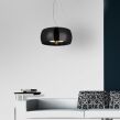 Lampa wisząca Cosmo czarna AZzardo 2901-3PA AZ0909 wykonana jest z metalu oraz szkła o wykończeniu czarnym - 3