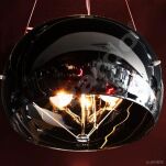 Lampa wisząca Cosmo czarna AZzardo 2901-3PA AZ0909 wykonana jest z metalu oraz szkła o wykończeniu czarnym - 4