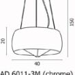 Lampa wisząca Cosmo czarna AZzardo 2901-3PA AZ0909 wykonana jest z metalu oraz szkła o wykończeniu czarnym - 5