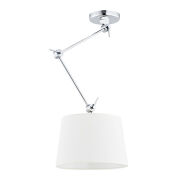 Lampa wisząca ZAKYNTOS 3548 Argon Biały abażur chromowe ramie 40 cm