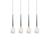 Lampa wisząca Izza 4 Shiny White AZzardo MD1288B-4W AZ0101 białe szklane klosze nowoczesna - 2