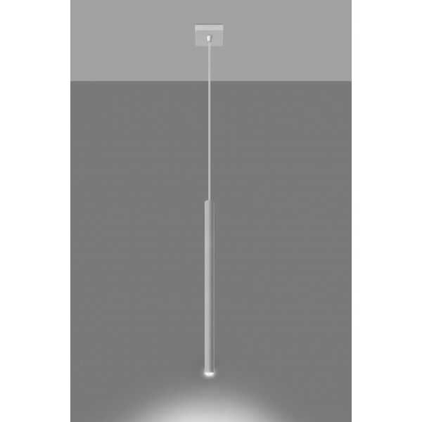 LAMPA WISZĄCA PASTELO 1 Biała Rura Walec Led SOLLUX  Lampa Ścienna NOWOCZESNY stal  SL.0465 metalowa lampa