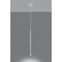 LAMPA WISZĄCA PASTELO 1 Biała Rura Walec Led SOLLUX  Lampa Ścienna NOWOCZESNY stal  SL.0465 metalowa lampa
