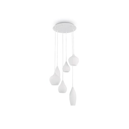 Lampa wisząca Soft SP6 087818 NOWOCZESNY IP20 SZKŁO Ideal Lux oprawa w stylu design