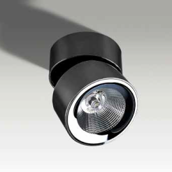 Lamp sufitowa natynkowa plafon walec czarny/chrom Scorpio Azzardo AZ2952 ruchoma główka