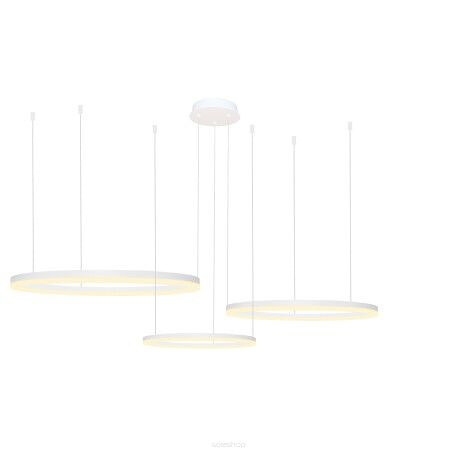 Lampa wisząca HALO PENDANT 100+80+60 CCT BK + REMOTE CONTROL biała Azzardo AZ4974