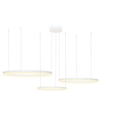 Lampa wisząca HALO PENDANT 100+80+60 CCT BK + REMOTE CONTROL biała Azzardo AZ4974