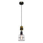 Lampa wisząca PONTE PND-4290-1-L Italux POJEDYNCZY ZWIS RETRO AŻUROWY DRUCIANY KLOSZ E 27  - 2