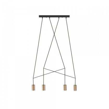 Lampa wisząca Imbra 4xGU10 czarno/mosiężna 7957