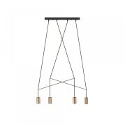 Lampa wisząca Imbra 4xGU10 czarno/mosiężna 7957