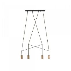 Lampa wisząca Imbra 4xGU10 czarno/mosiężna 7957