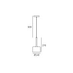 Lampa wisząca  Copenhagen - P01028CU cosmolight lampa z metalu miedzianego szkła - 3
