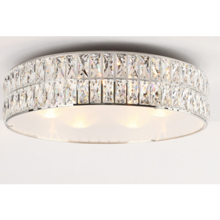 Plafon Diamante C0121 Maxlight  okrągły kryształowy z metalu i szkła