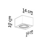 Lampa sufitowa QUATRO 1 SL.0915 SOLLUX LIGHTING drewniana kostka  - 2