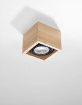 Lampa sufitowa QUATRO 1 SL.0915 SOLLUX LIGHTING drewniana kostka  - 4