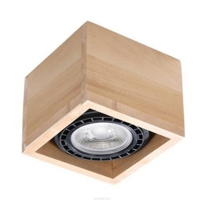 Lampa sufitowa QUATRO 1 SL.0915 SOLLUX LIGHTING drewniana kostka 