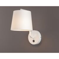 Kinkiet CHICAGO WH W0193  Maxlight abażur z tkaniny w kolorze białym  