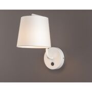 Kinkiet CHICAGO WH W0193  Maxlight abażur z tkaniny w kolorze białym  