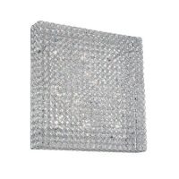 Plafon ADMIRAL PL10 Ideal Lux  080291   klosz w kształcie prostokąta z metalowych pierścieni wewnątrz których znajdują się kryształki