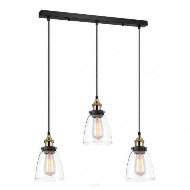 Lampa wisząca FRANCIS MDM-2563/3 GD+CL Italux Surowy styl retro