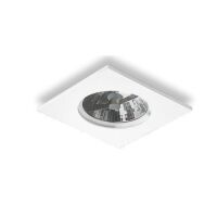 Oprawa wpuszczana Faro I Bianco kwadrat techniczna w kolorze białym ruchome oczko 