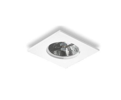 Oprawa wpuszczana Faro I Bianco kwadrat techniczna w kolorze białym ruchome oczko 