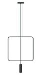 Lampa wisząca RANA TH.018CZ THORO czarna ramka metal - 2