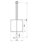 Lampa wisząca RANA TH.018CZ THORO czarna ramka metal - 5